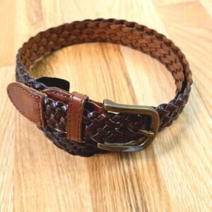 Cotton On Braided Faux Leather Belt size S/M Brown